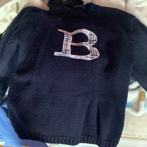 Navy Blue Burberry Sweater